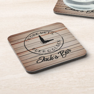 Personalisierter Name Lustiges Bier Getränkeuntersetzer