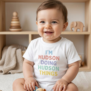 Personalisierter Name Lustiges Tun Baby T-shirt