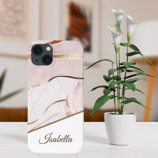 Personalisierter Name | Luxe Marble Case-Mate iPhone Hülle