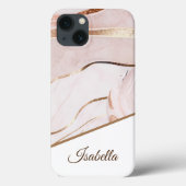 Personalisierter Name | Luxe Marble Case-Mate iPhone Hülle (Rückseite)