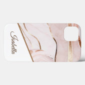 Personalisierter Name | Luxe Marble Case-Mate iPhone Hülle (Rückseite (Horizontal))