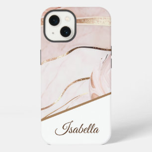 Personalisierter Name Luxe Marmor iPhone 13 Hülle