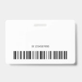 Personalisierter Name Luxury Silver Gradient Trend Ausweis (Rückseite)