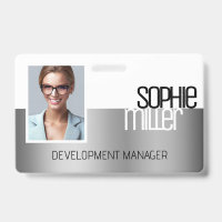 Personalisierter Name Luxury Silver Gradient Trend