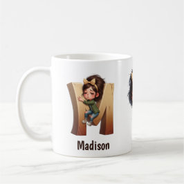 Personalisierter Name & M Verschlafener Morgen Kar Kaffeetasse