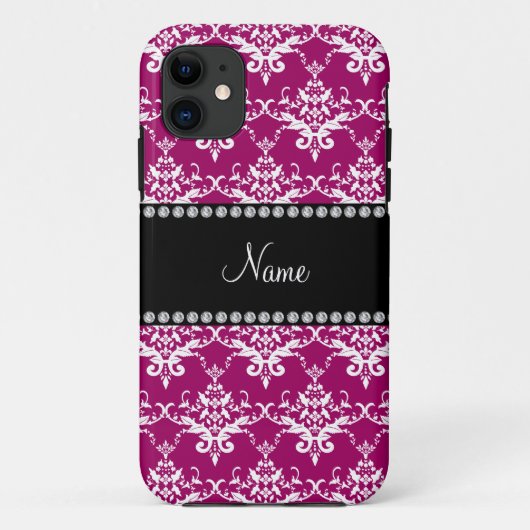 Personalisierter Name Magenta Case-Mate iPhone Hülle (Rückseite)