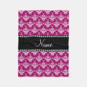 Personalisierter Name Magenta Fleecedecke (Vorderseite)