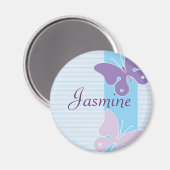 Personalisierter Name Magnet - Schmetterlinge (Vorderseite/Rückseite)