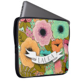 Personalisierter Name: Make up Designer Painted Fl Laptopschutzhülle (Vorne Rechts)