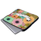 Personalisierter Name: Make up Designer Painted Fl Laptopschutzhülle (Vorne Knopf)