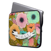 Personalisierter Name: Make up Designer Painted Fl Laptopschutzhülle (Vorderseite Links)
