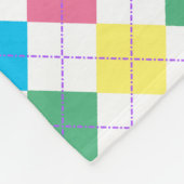 Personalisierter Name Maltesische Regenbogen-Raute Fleecedecke (Ecke)