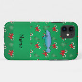 Personalisierter Name Manatee grüne Bonbons Case-Mate iPhone Hülle (Rückseite (Horizontal))