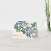 Personalisierter Name Marble Swirl Lila grün (Vorderseite)