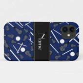 Personalisierter Name Marineblau Case-Mate iPhone Hülle (Rückseite (Horizontal))