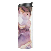Personalisierter Name Marmor Brautjungfer Thermosbecher (Nach links gedreht)