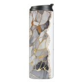 Personalisierter Name Marmor Brautjungfer Thermosbecher (Nach links gedreht)