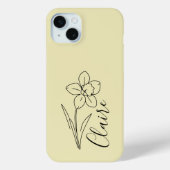 Personalisierter Name März daffodia Geburtsname Bl Case-Mate iPhone Hülle (Rückseite)