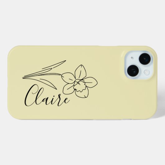 Personalisierter Name März daffodia Geburtsname Bl Case-Mate iPhone Hülle (Rückseite (Horizontal))