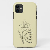 Personalisierter Name März daffodia Geburtsname Bl Case-Mate iPhone Hülle (Rückseite)