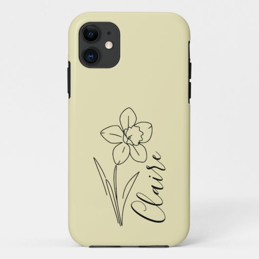 Personalisierter Name März daffodia Geburtsname Bl Case-Mate iPhone Hülle (Rückseite)