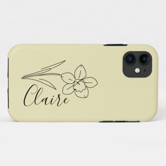 Personalisierter Name März daffodia Geburtsname Bl Case-Mate iPhone Hülle (Rückseite (Horizontal))