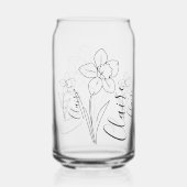 Personalisierter Name März daffodia Geburtsname Bl Dosenglas (Rückseite)