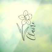 Personalisierter Name März daffodia Geburtsname Bl Fensteraufkleber (Blatt 3)