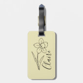 Personalisierter Name März daffodia Geburtsname Bl Gepäckanhänger (Rückseite vertikal)