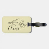 Personalisierter Name März daffodia Geburtsname Bl Gepäckanhänger (Rückseite horizontal)