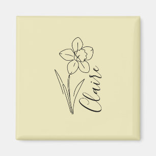 Personalisierter Name März daffodia Geburtsname Bl Magnet