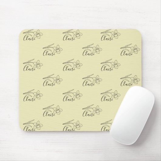 Personalisierter Name März daffodia Geburtsname Bl Mousepad (Mit Mouse)