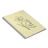 Personalisierter Name März daffodia Geburtsname Bl Notizblock (Rechte Seite)