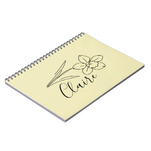 Personalisierter Name März daffodia Geburtsname Bl Notizblock
