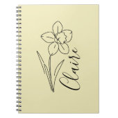 Personalisierter Name März daffodia Geburtsname Bl Notizblock (Vorderseite)
