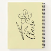 Personalisierter Name März daffodia Geburtsname Bl Notizblock (Rückseite)