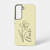 Personalisierter Name März daffodia Geburtsname Bl Samsung Galaxy Hülle (Rückseite)