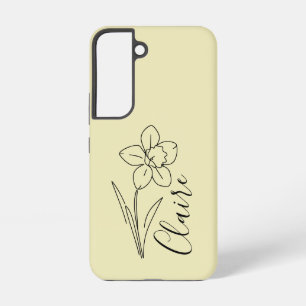 Personalisierter Name März daffodia Geburtsname Bl Samsung Galaxy Hülle