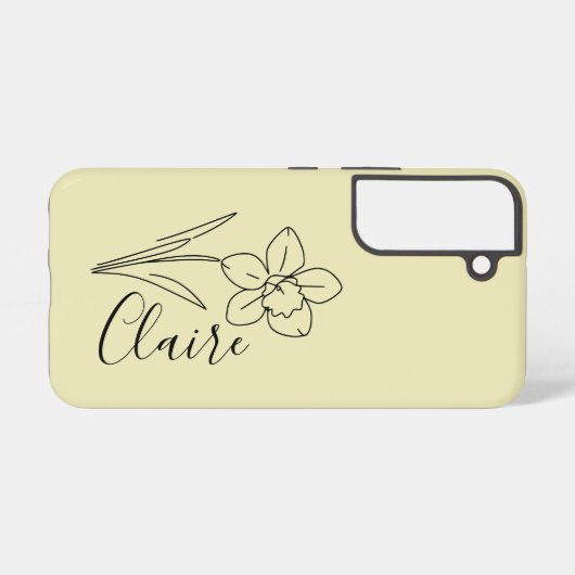 Personalisierter Name März daffodia Geburtsname Bl Samsung Galaxy Hülle (Rückseite (Horizontal))
