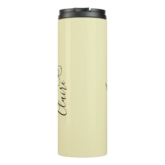 Personalisierter Name März daffodia Geburtsname Bl Thermosbecher (Rückseite)