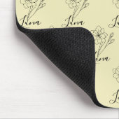Personalisierter Name März jonquil Geburtsname Blu Mousepad (Ecke)