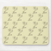 Personalisierter Name März jonquil Geburtsname Blu Mousepad (Vorne)