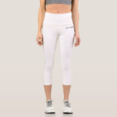 Personalisierter Name Maßgeschneidert, elegante Sp Capri Leggings (Vorderseite)