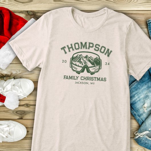 Personalisierter Name Matching Family Weihnachten  Tri-Blend Shirt