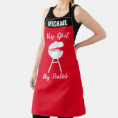 Personalisierter Name "Meine Grill-Regeln" Funny Q Schürze (InSitu)