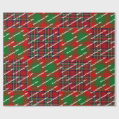 Personalisierter Name Mercury Christmas Pattern Geschenkpapier (Flach)