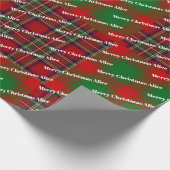 Personalisierter Name Mercury Christmas Pattern Geschenkpapier (Ecke)