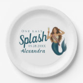 Personalisierter Name Mermaid Bachelorette Pappteller (Vorderseite)