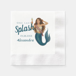 Personalisierter Name Mermaid Bachelorette Serviette
