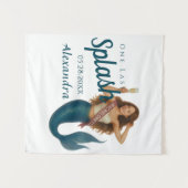 Personalisierter Name Mermaid Bachelorette Wandteppich (Vorderseite (Horizontal))
